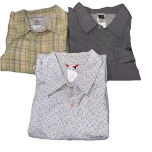 Lot Of‎ 3 Mens The North Face Long Sleeve Shirts Button Down Casual Hiking